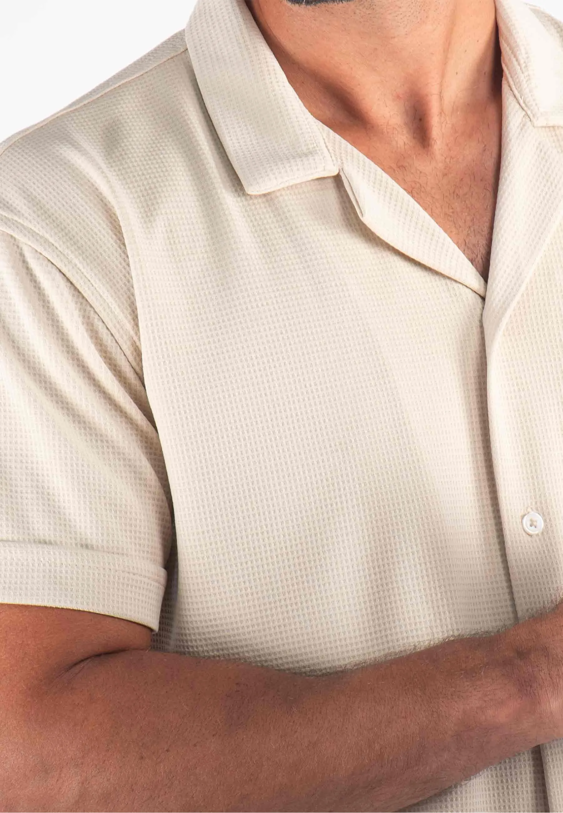 Ensemble Homme Chemisette et Short - Beige