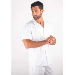 Ensemble Homme Chemisette et Short - Blanc