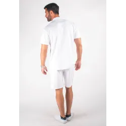 Ensemble Homme Chemisette et Short - Blanc