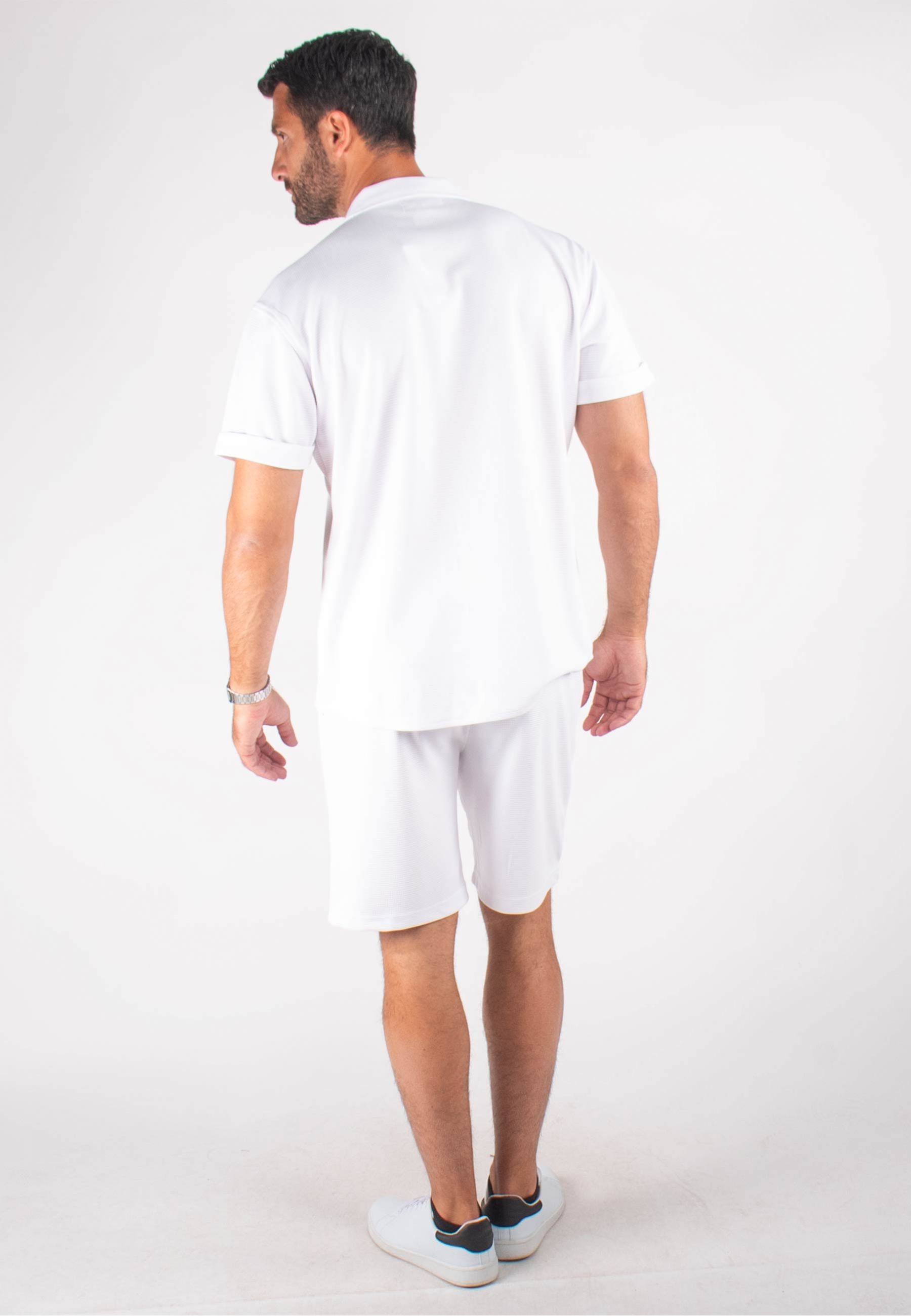 Ensemble Homme Chemisette et Short - Blanc