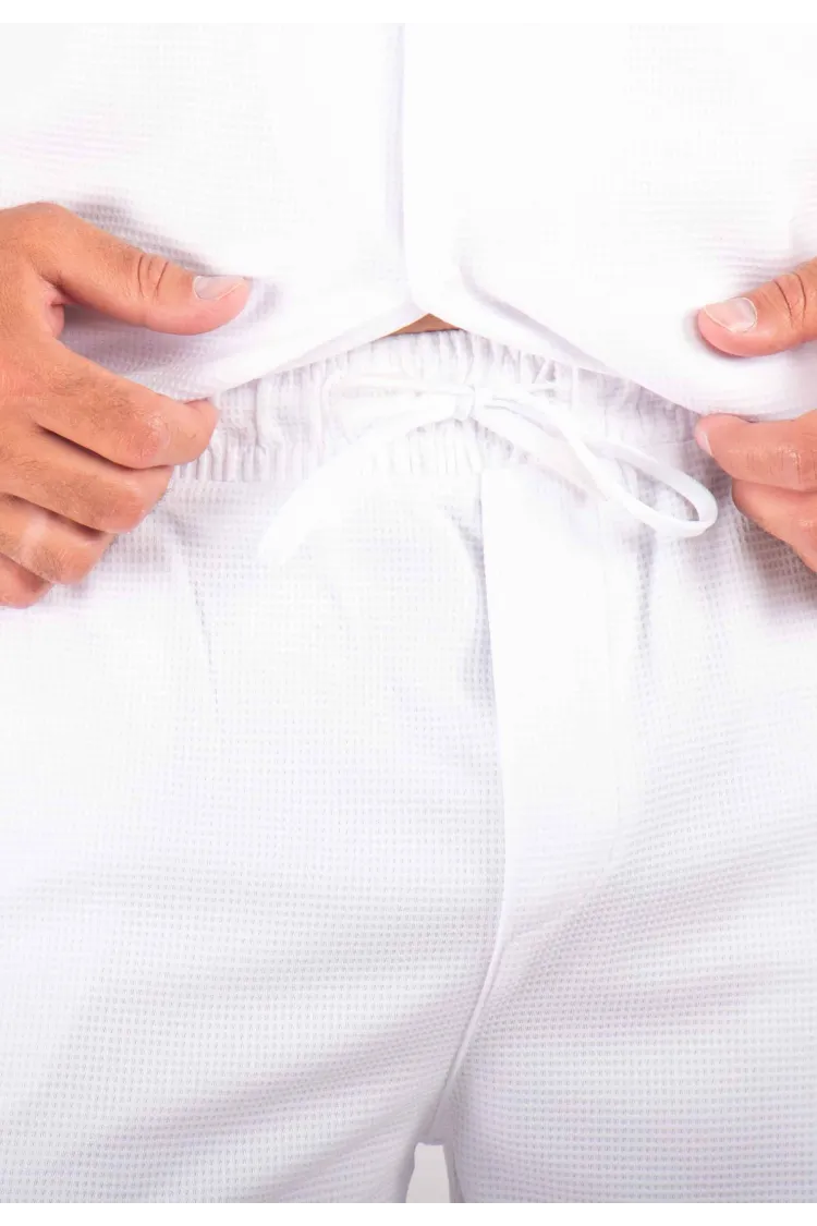 Ensemble Homme Chemisette et Short - Blanc