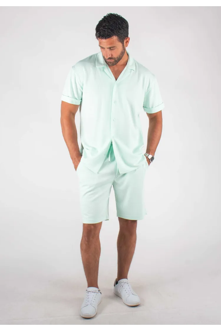 Ensemble Homme Chemisette et Short - Aqua