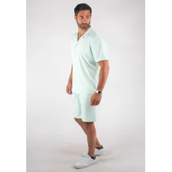 Ensemble Homme Chemisette et Short - Aqua
