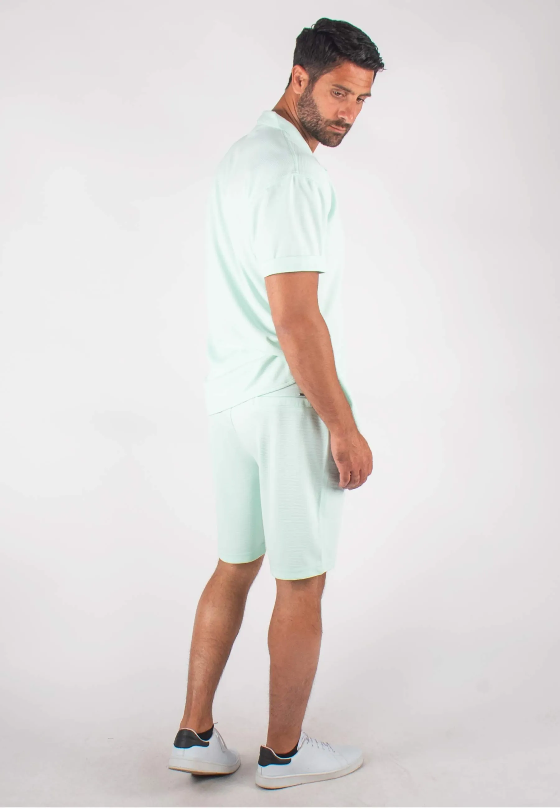 Ensemble Homme Chemisette et Short - Aqua