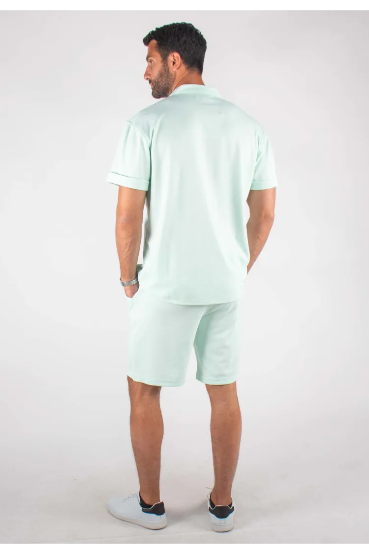 Ensemble Homme Chemisette et Short - Aqua