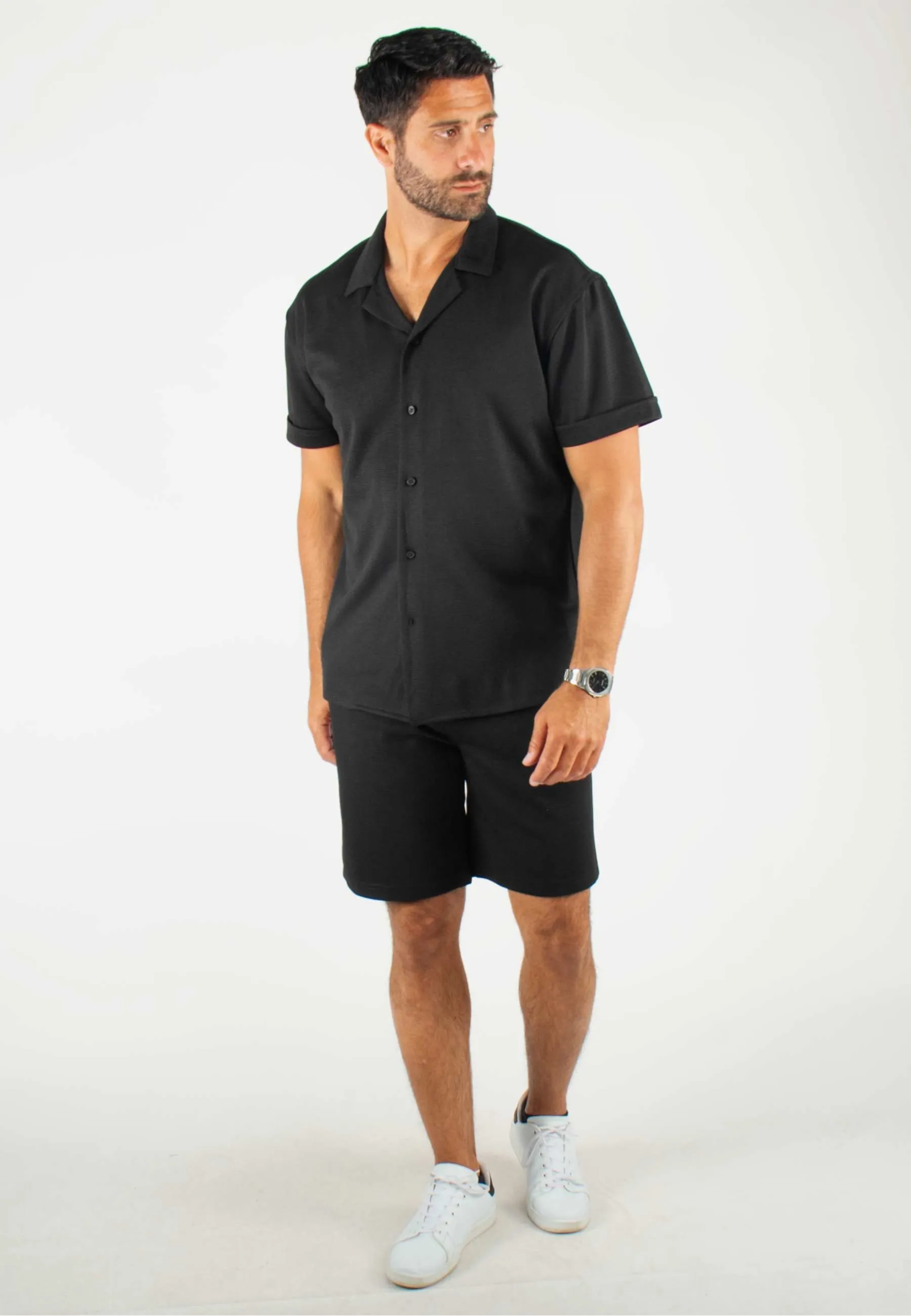 Ensemble Homme Chemisette et Short - Noir