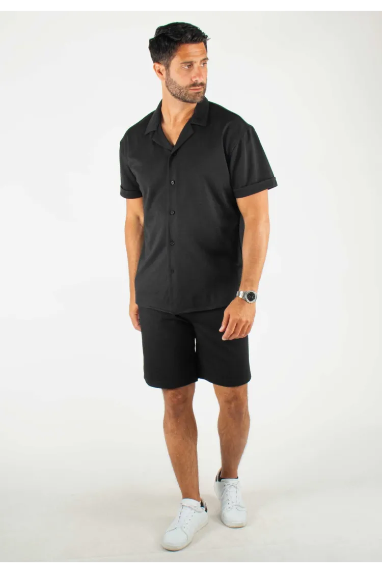 Ensemble Homme Chemisette et Short - Noir