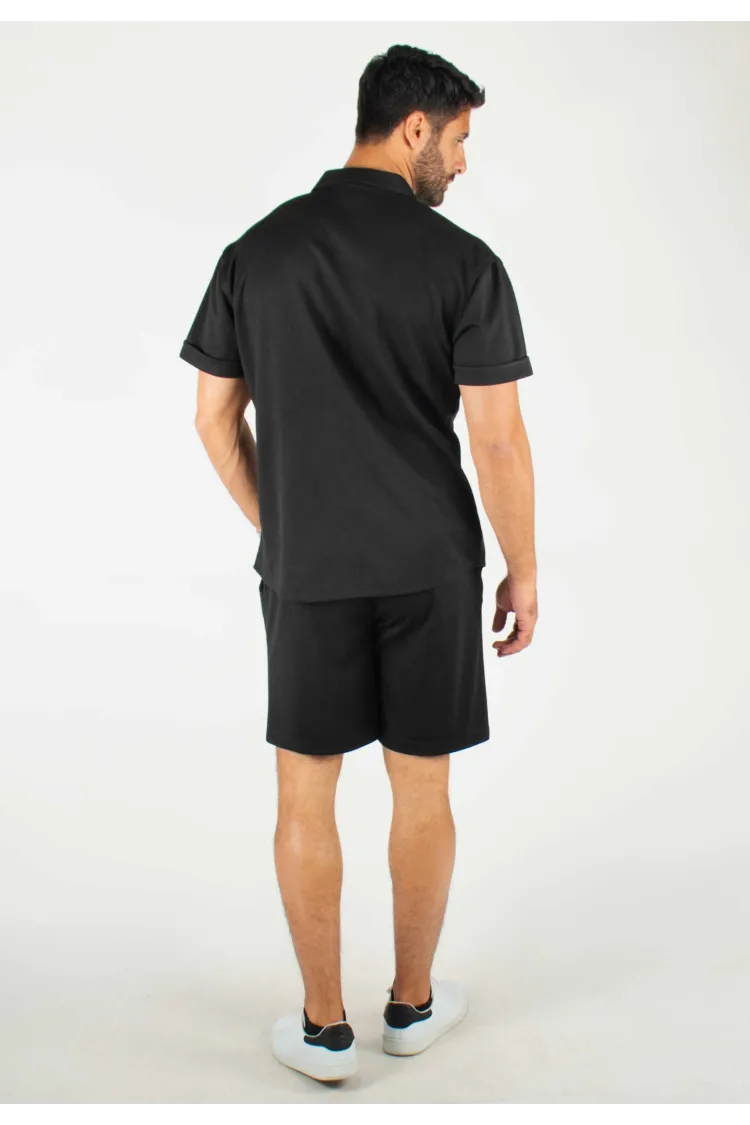Ensemble Homme Chemisette et Short - Noir