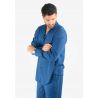 Chemise Homme Mélange Viscose et Lin - Bleu marine