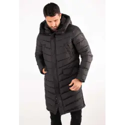 Doudoune Longue Homme Paragoose BARBER – Noir, Chaude et Capuche