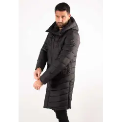Doudoune Longue Homme Paragoose BARBER – Noir, Chaude et Capuche
