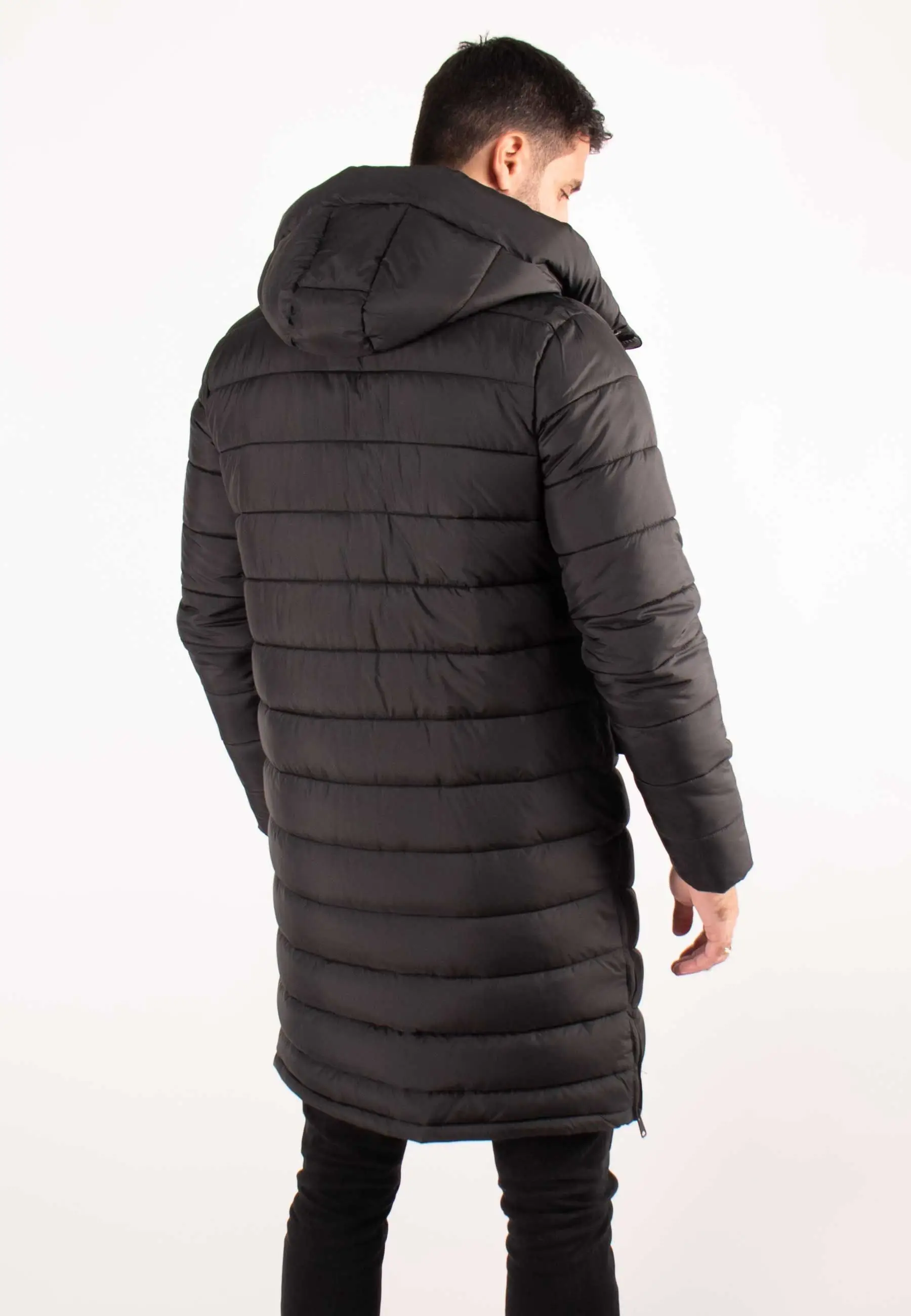 Doudoune Longue Homme Paragoose BARBER – Noir, Chaude et Capuche