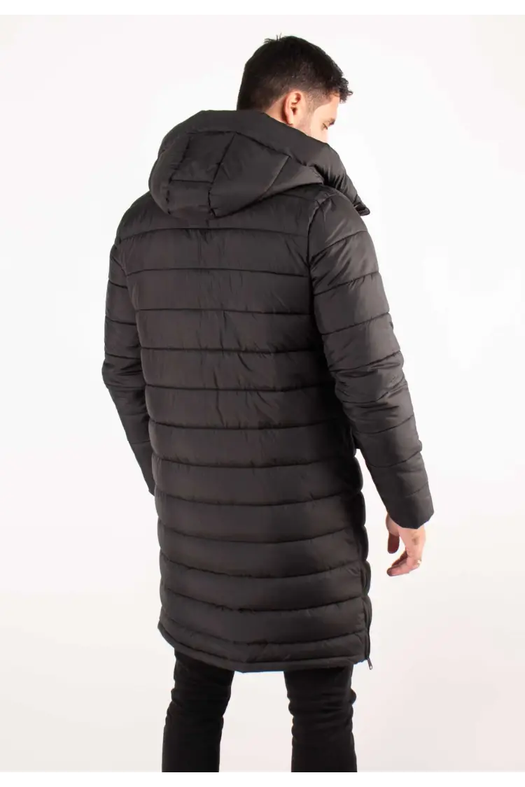 Doudoune Longue Homme Paragoose BARBER – Noir, Chaude et Capuche