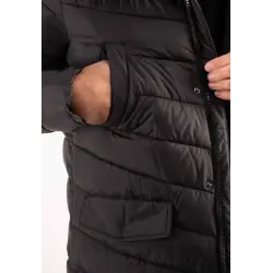 Doudoune Longue Homme Paragoose BARBER – Noir, Chaude et Capuche
