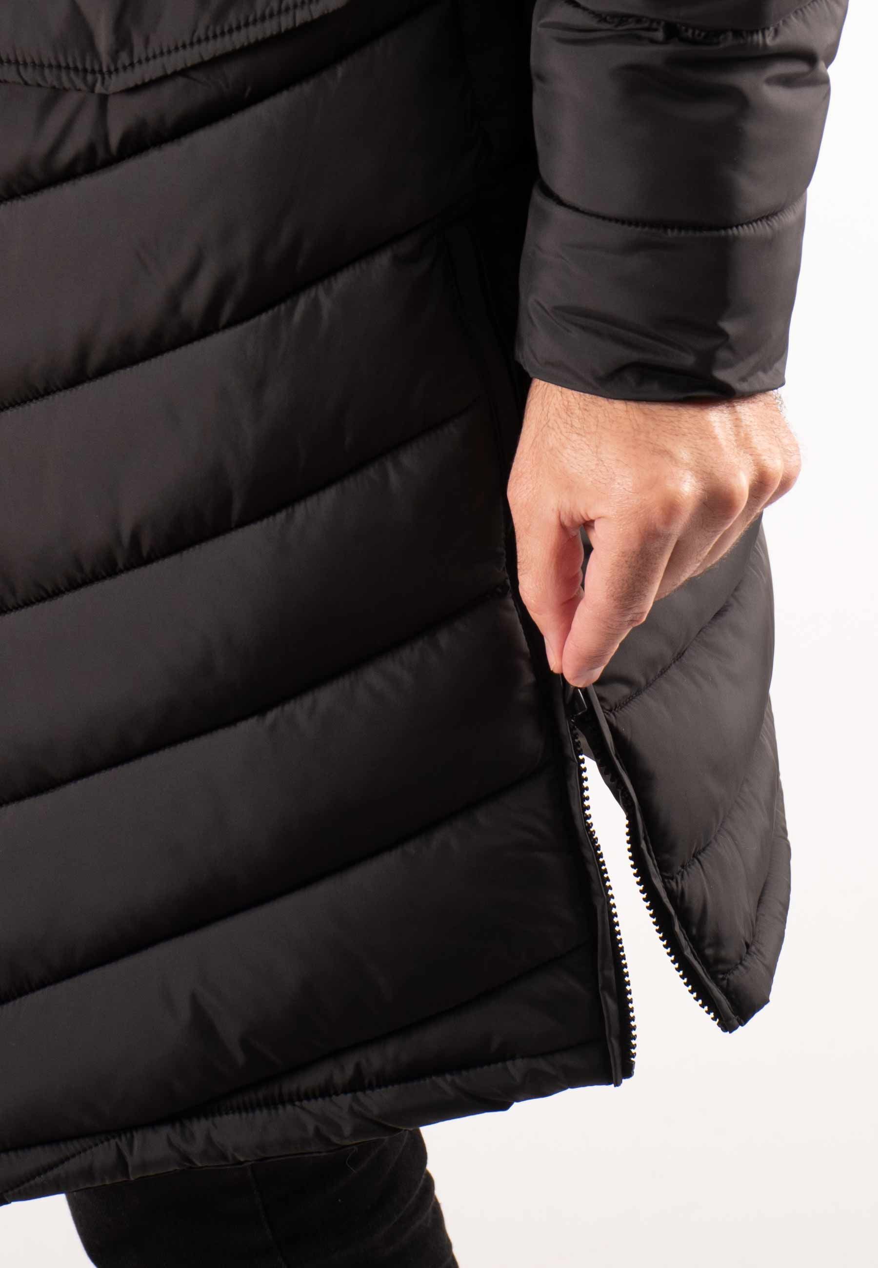 Doudoune Longue Homme Paragoose BARBER – Noir, Chaude et Capuche