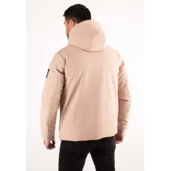 Doudoune Homme Paragoose STREAM – Beige, Moderne avec Cordons Contrastés
