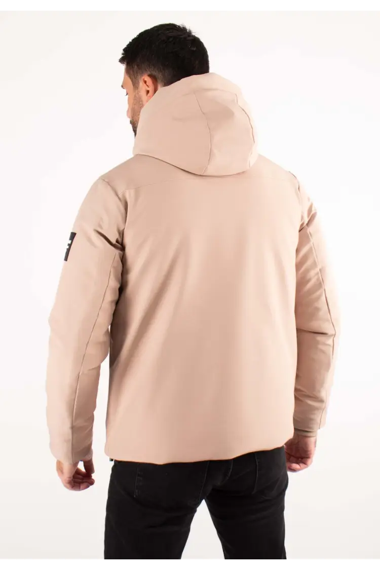 Doudoune Homme Paragoose STREAM – Beige, Moderne avec Cordons Contrastés