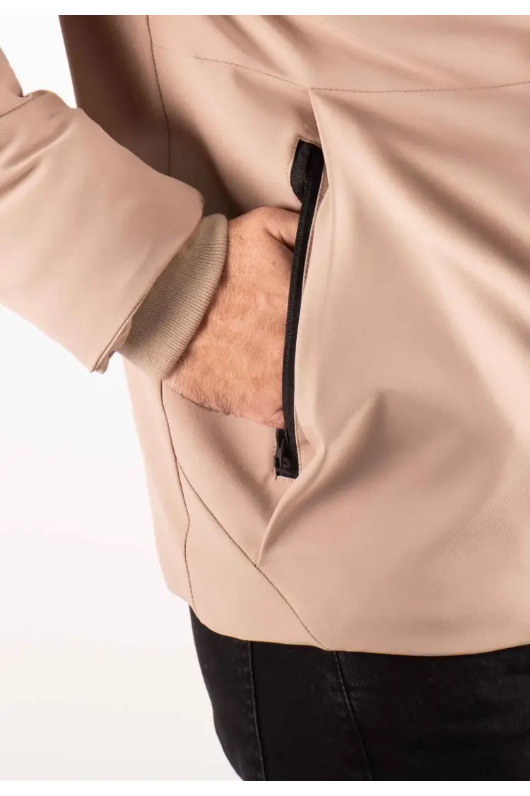 Doudoune Homme Paragoose STREAM – Beige, Moderne avec Cordons Contrastés