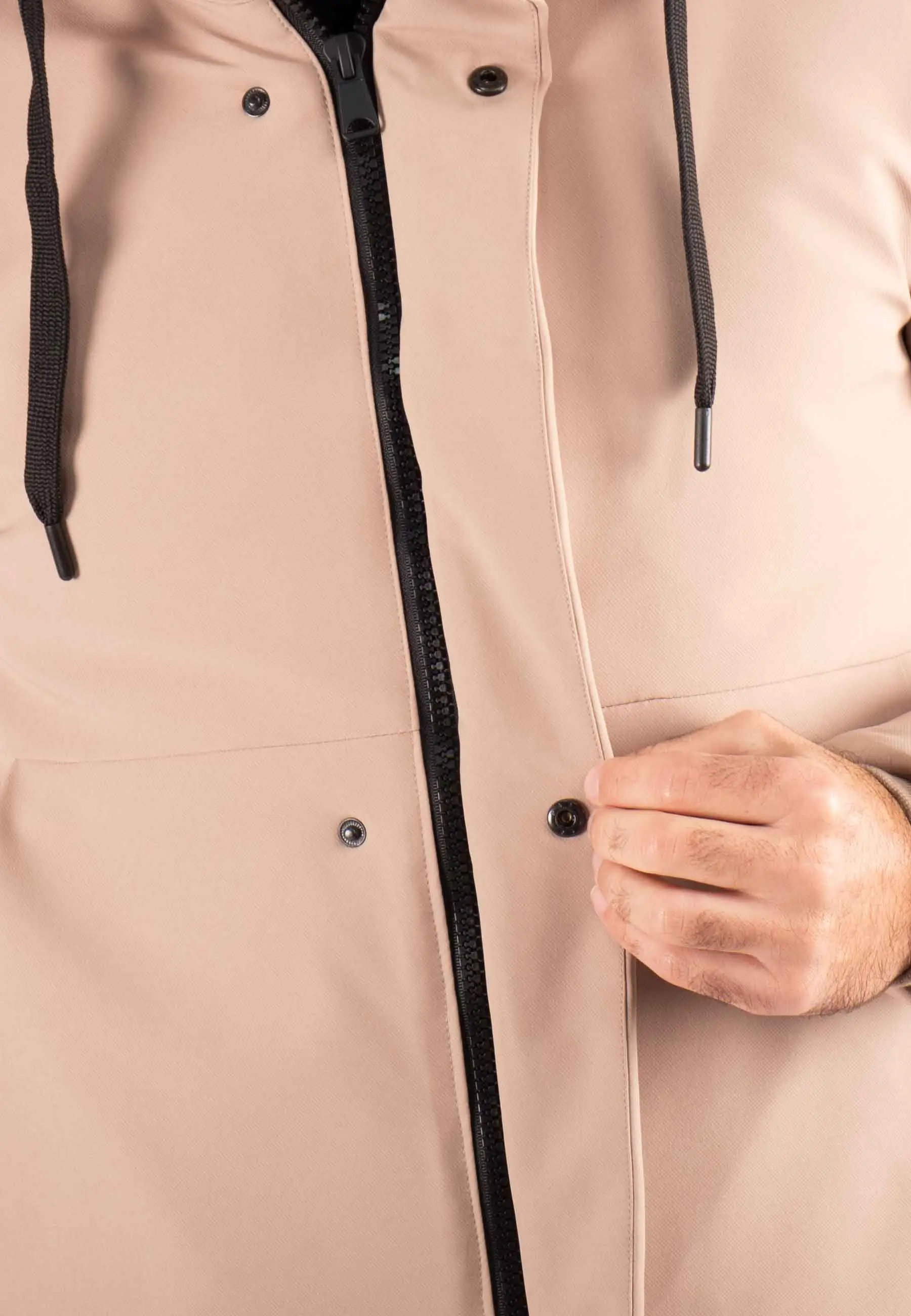 Doudoune Homme Paragoose STREAM – Beige, Moderne avec Cordons Contrastés