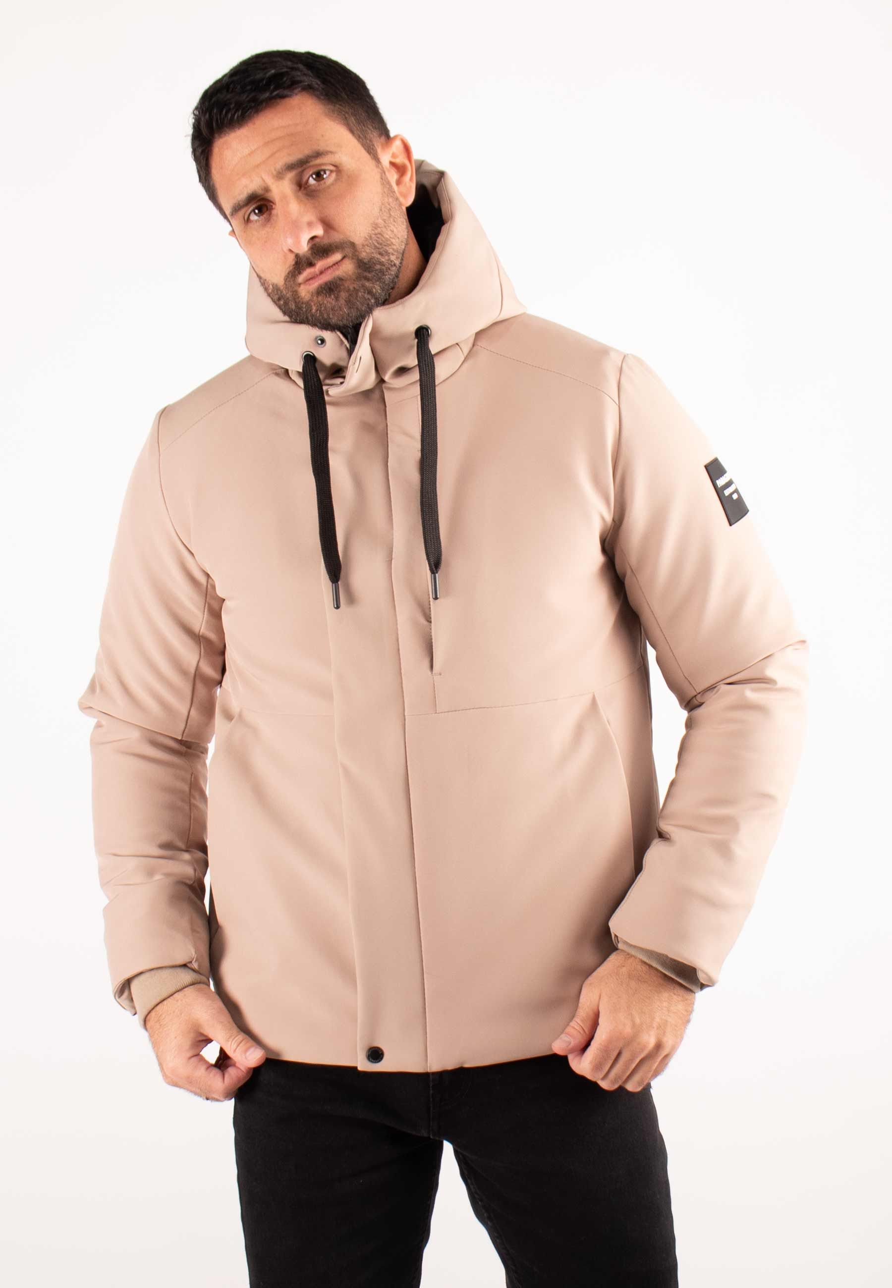Doudoune Homme Paragoose STREAM – Beige, Moderne avec Cordons Contrastés