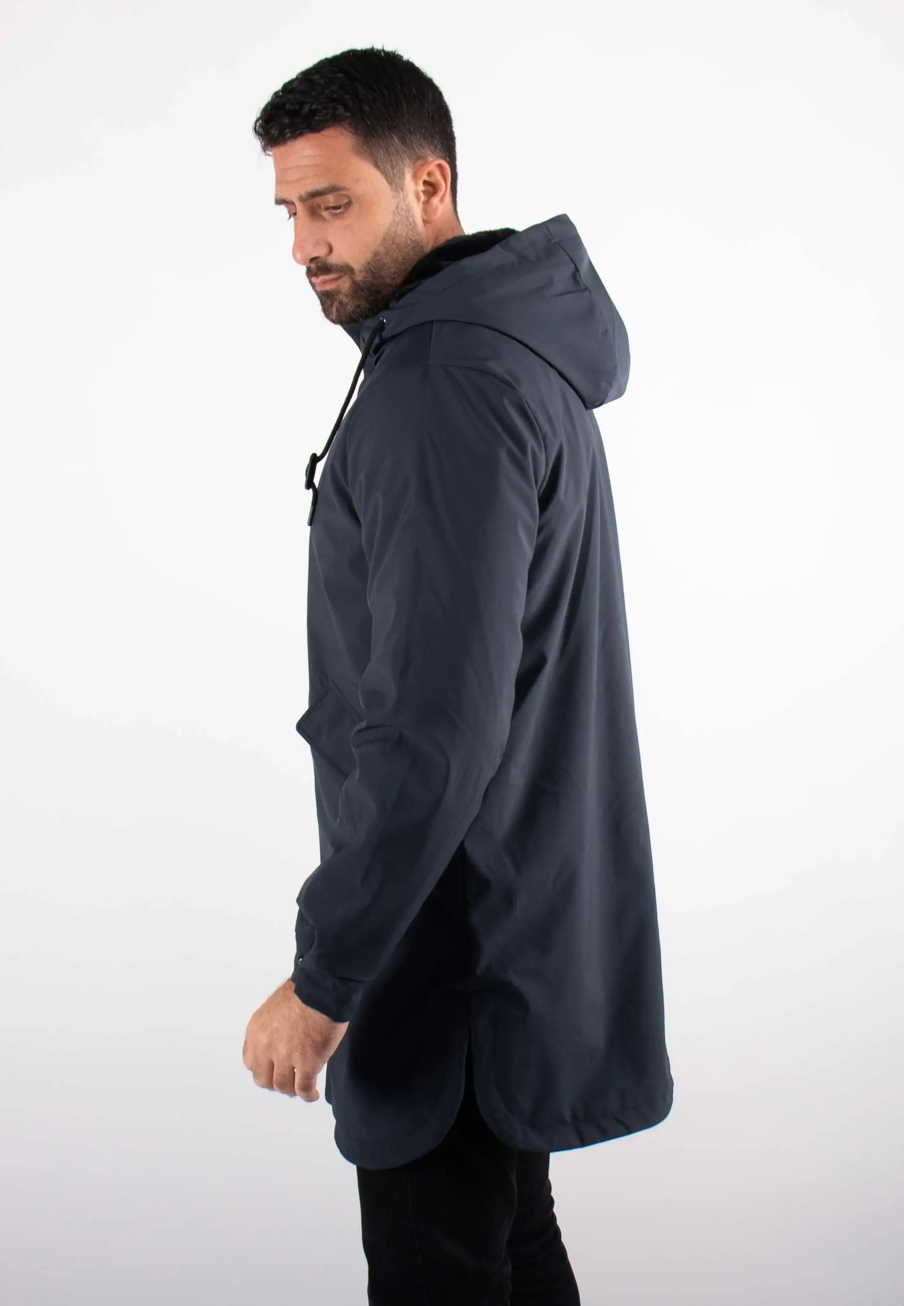 Parka Mi-Longue Homme Mazalito – Navy, Style Minimaliste