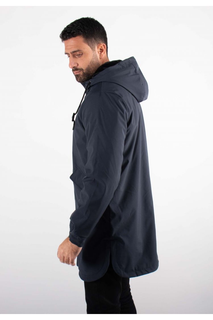 Parka Mi-Longue Homme Mazalito – Navy, Style Minimaliste