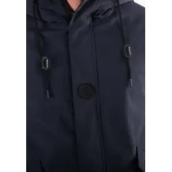 Parka Mi-Longue Homme Mazalito – Navy, Style Minimaliste