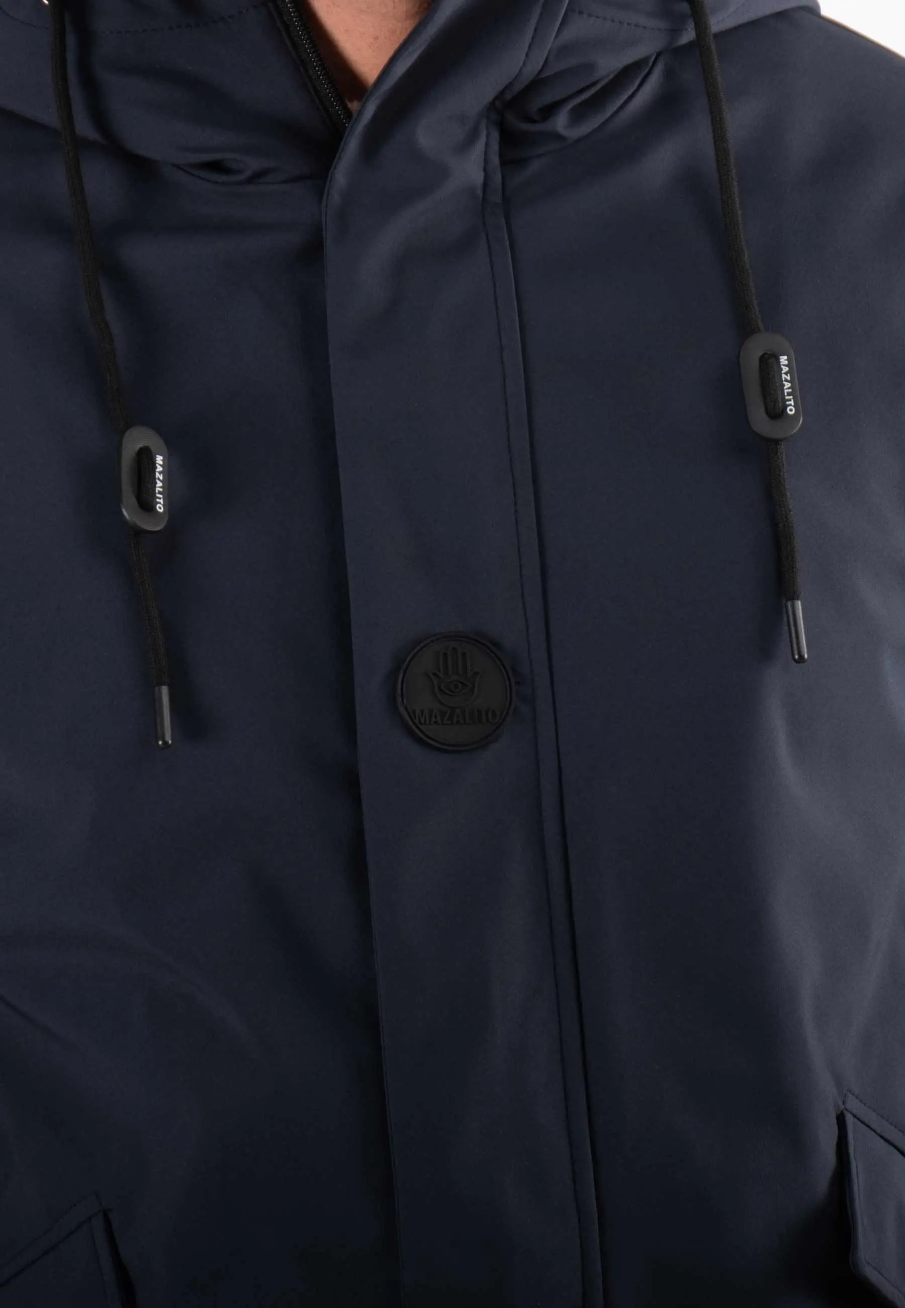 Parka Mi-Longue Homme Mazalito – Navy, Style Minimaliste