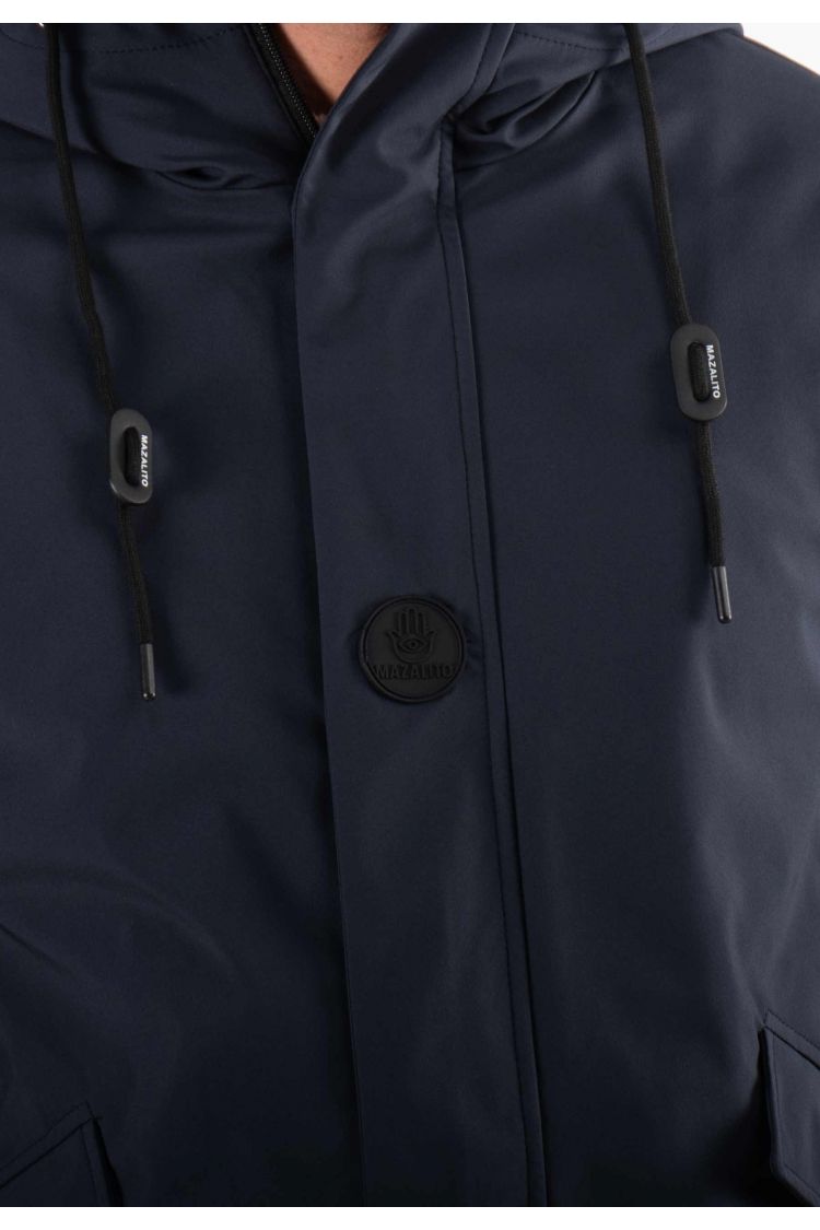 Parka Mi-Longue Homme Mazalito – Navy, Style Minimaliste