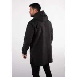 Parka Mi-Longue Homme Mazalito – Noir, Minimaliste et Élégante