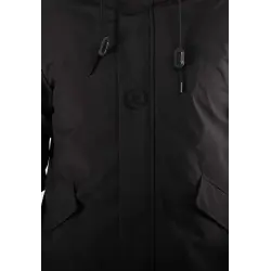 Parka Mi-Longue Homme Mazalito – Noir, Minimaliste et Élégante