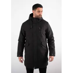 Parka Mi-Longue Homme Mazalito – Noir, Minimaliste et Élégante