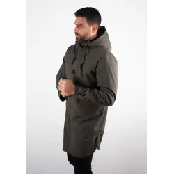 Parka Mi-Longue Homme Mazalito – Kaki, Minimaliste et Moderne