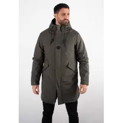 Parka Mi-Longue Homme Mazalito – Kaki, Minimaliste et Moderne