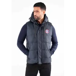Gilet Sans Manches Homme Paragoose SPOT – Matelassé Navy avec Capuche