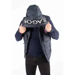 Gilet Sans Manches Homme Paragoose SPOT – Matelassé Navy avec Capuche