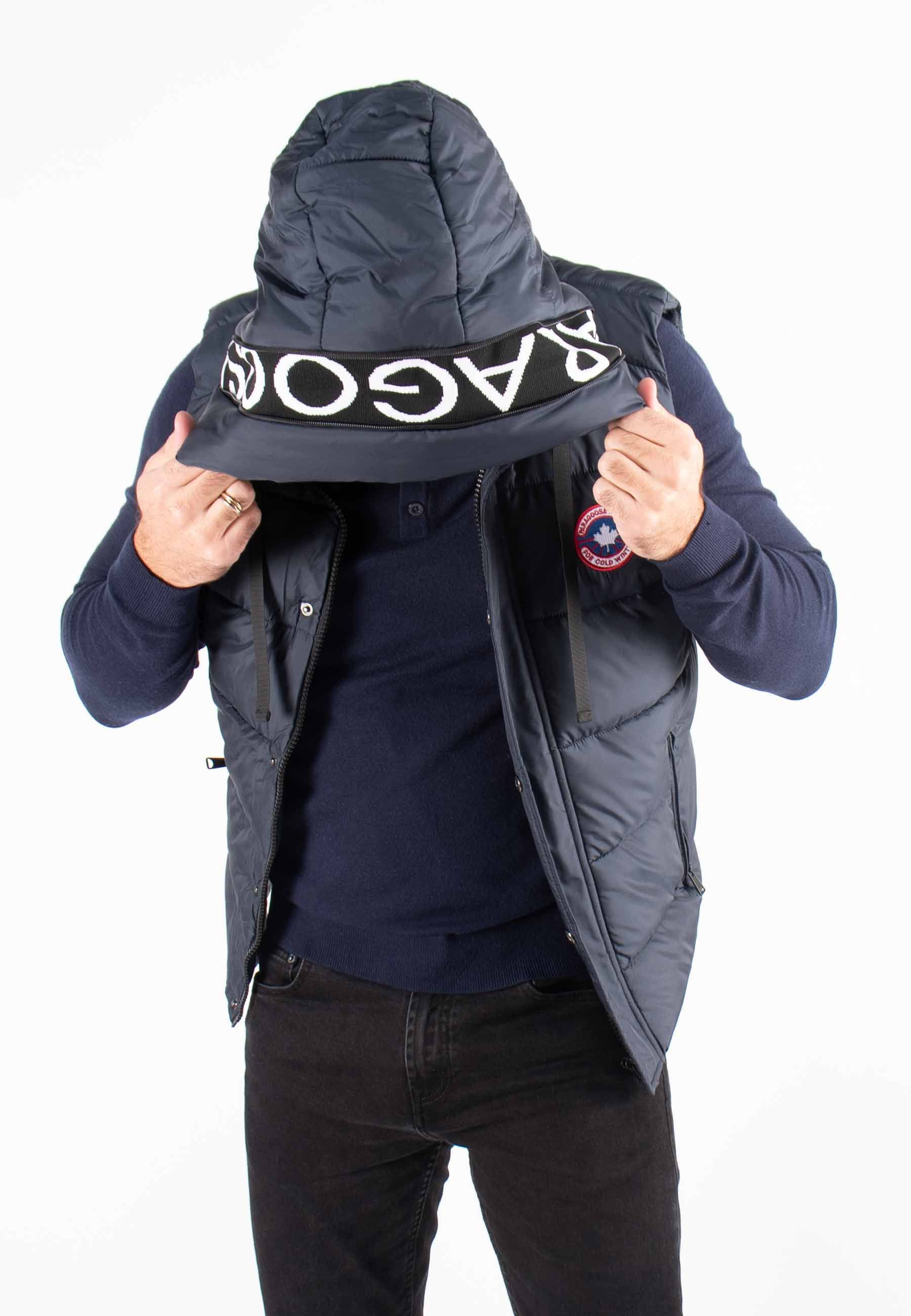Gilet Sans Manches Homme Paragoose SPOT – Matelassé Navy avec Capuche