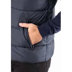 Gilet Sans Manches Homme Paragoose SPOT – Matelassé Navy avec Capuche