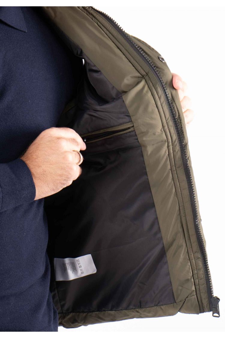 Gilet Sans Manches Homme Paragoose SPOT – Matelassé Kaki avec Capuche