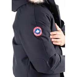 Doudoune Homme Paragoose ARIA – Bomber Hiver à Capuche Fourrure Synthétique – Navy Urbain