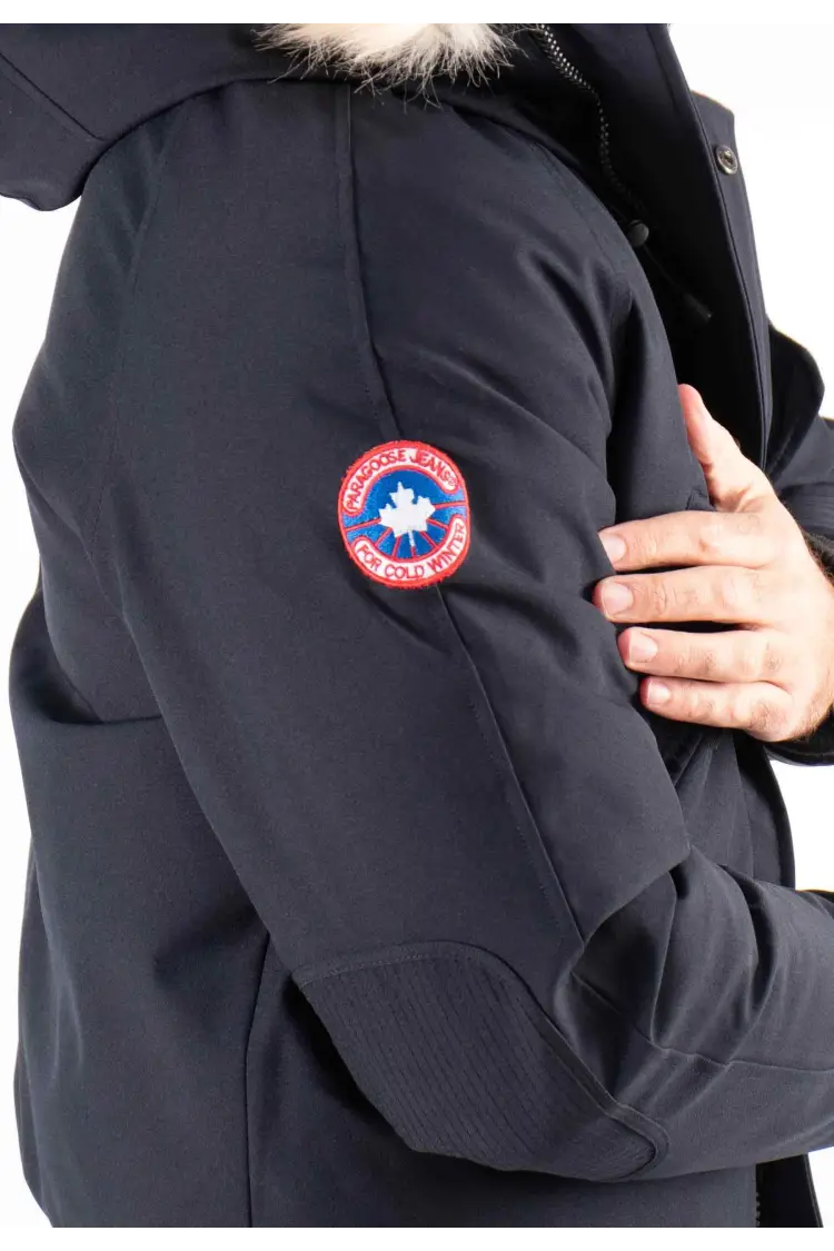 Doudoune Homme Paragoose ARIA – Bomber Hiver à Capuche Fourrure Synthétique – Navy Urbain