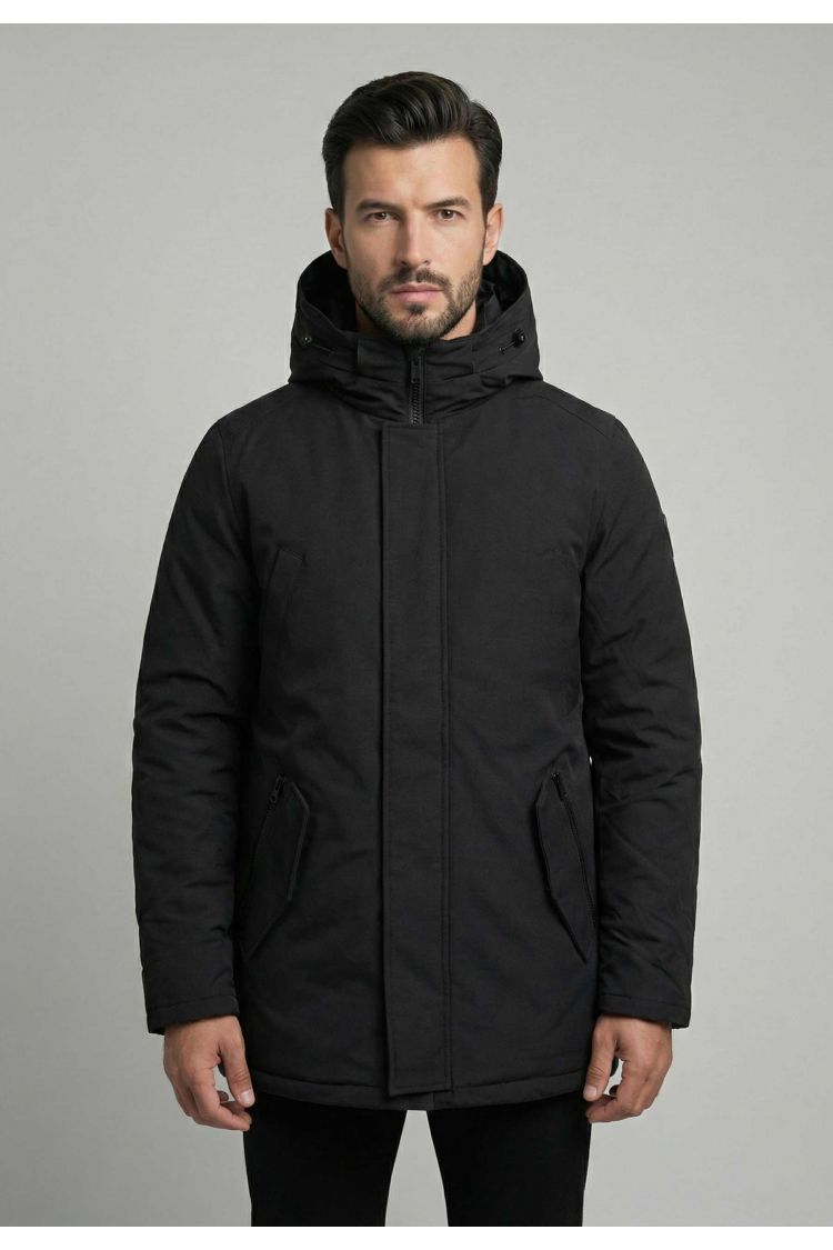 Parka Homme Polar Goose – Noir, Capuche & Isolation