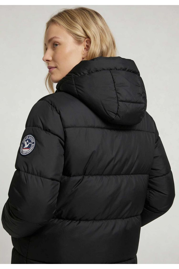 Doudoune Longue Femme Polar Goose Olga polar – Noir, Zips Latéraux