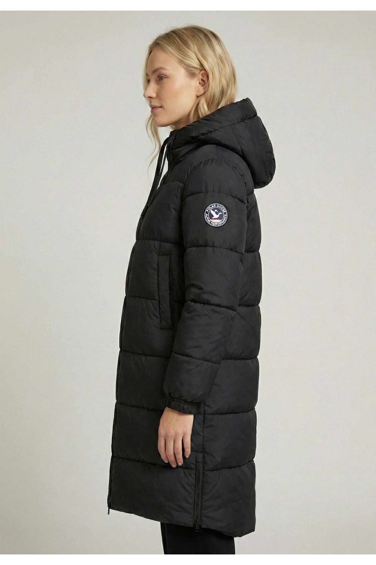 Doudoune Longue Femme Polar Goose Olga polar – Noir, Zips Latéraux