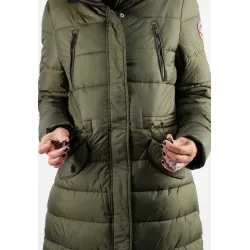 Doudoune Femme Paragoose MAZLA – Manteau Hiver à Capuche et Poches Zippées – Kaki Élégant
