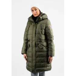 Doudoune Femme Paragoose MAZLA – Manteau Hiver à Capuche et Poches Zippées – Kaki Élégant