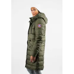 Doudoune Femme Paragoose MAZLA – Manteau Hiver à Capuche et Poches Zippées – Kaki Élégant
