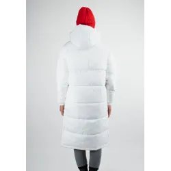 Doudoune Longue Femme Paragoose OLGA – Manteau Hiver Chaud à Capuche Haute – Blanc Neige Élégant