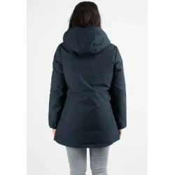 Doudoune Femme Paragoose STANLOWA – Veste Hiver à Zip Jaune Contrasté – Bleu Marine Élégant