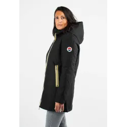 Doudoune Femme Paragoose STANLOWA – Veste Hiver à Zip Jaune – Noir Élégant